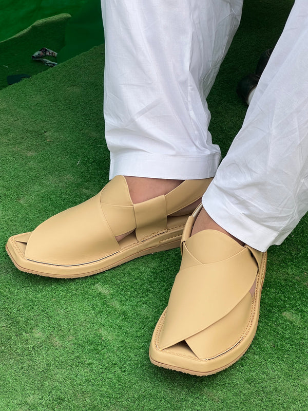 Modern Kaptan Lightweight Medicated Chappal Genuine Gold