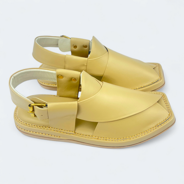 Modern Kaptan Lightweight Medicated Chappal Genuine Gold