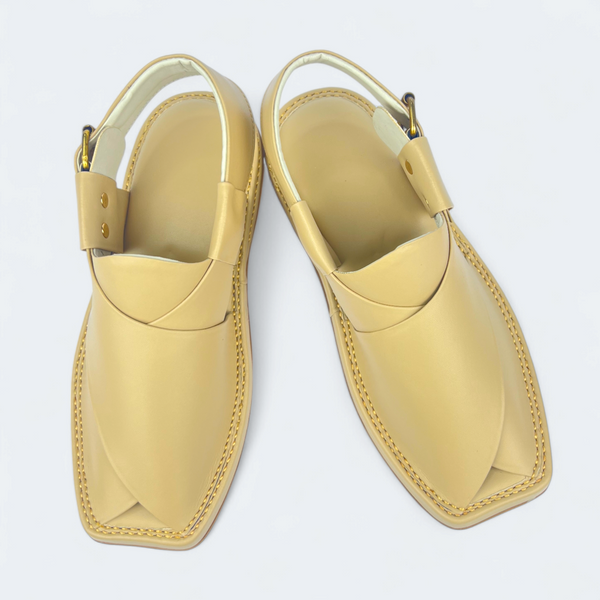 Modern Kaptan Lightweight Medicated Chappal Genuine Gold